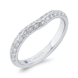 Double Row Diamond Wedding Band in 14K White Gold
