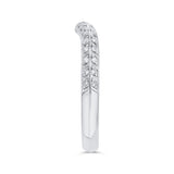 Double Row Diamond Wedding Band in 14K White Gold