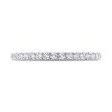 Diamond Wedding Band with Milgrain 14K White Gold
