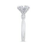 Diamond Engagement Ring in 18K White Gold (Semi-Mount)