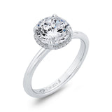 Diamond Engagement Ring in 18K White Gold (Semi-Mount)