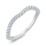 Diamond Counter Wedding Band in 14K White Gold