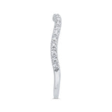 Diamond Counter Wedding Band in 14K White Gold