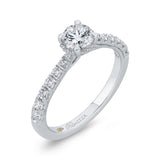 Diamond Solitaire Plus Engagement Ring in 14K White Gold