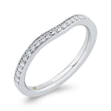 Diamond Counter Wedding Band in 14K White Gold