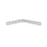 Diamond Counter Wedding Band in 14K White Gold
