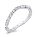 Diamond Counter Wedding Band in 14K White Gold