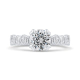 Diamond Engagement Ring in 14K White Gold (Semi-Mount)