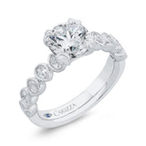 Diamond Engagement Ring in 14K White Gold (Semi-Mount)
