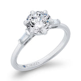 Diamond Engagement Ring in 14K White Gold (Semi-Mount)