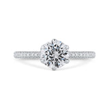 Diamond Solitaire Plus Engagement Ring in 14K White Gold (Semi-Mount)