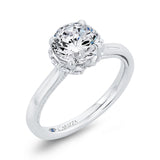 Diamond Engagement Ring in 14K White Gold (Semi-Mount)