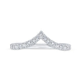 Diamond Counter Wedding Band in 14K White Gold