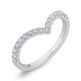 Diamond Counter Wedding Band in 14K White Gold