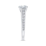 Channel Set Diamond Engagement Ring in 14K White Gold (Semi-Mount)