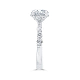 Diamond Halo Engagement Ring in 14K White Gold (Semi-Mount)