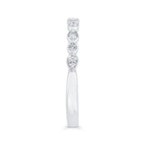 Bezel Set Diamond Wedding Band in 14K White Gold