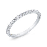 Round Diamond Wedding Band in 14K Two Tone Gold