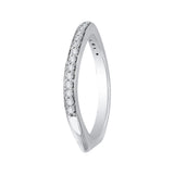 Euro Shank Diamond Wedding Band in 14K White Gold 