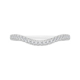 Euro Shank Diamond Wedding Band in 14K White Gold