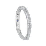 Half-Eternity Diamond Wedding Band with Euro Shank in 14K White Gold 