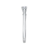 Diamond Solitaire Petite Engagement Ring in 14K White Gold