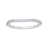 Round Diamond Half-Eternity Wedding Band In 14K White Gold