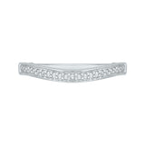 Round Diamond Wedding Band in 14K White Gold