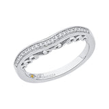 Round Diamond Wedding Band in 14K White Gold