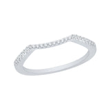 14K White Gold Round Diamond Wedding Band