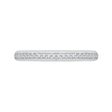 Round Diamond Half-Eternity Wedding Band in 14K White Gold