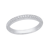 Round Diamond Half-Eternity Wedding Band in 14K White Gold