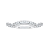 Round Diamond Wedding Band in 14K White Gold