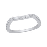 Round Diamond Wedding Band in 14K White Gold
