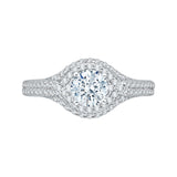 Round Diamond Engagement Ring in 14K White Gold