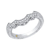 Round Diamond Wedding Band in 14K White Gold