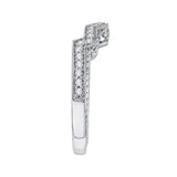 Round Diamond Wedding Band in 14K White Gold