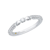 Round Diamond Wedding Band in 14K White Gold