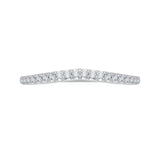 Round Diamond Wedding Band in 14K White Gold