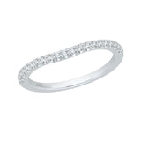 Round Diamond Wedding Band in 14K White Gold