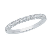 Round Diamond Wedding Band in 14K White Gold