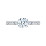 Round Diamond Engagement Ring in 14K Two Tone Gold (Semi-Mount)