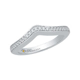 Round Diamond Wedding Band in 14K White Gold