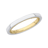 Plain Wedding Band in 14K Two Tone Gold