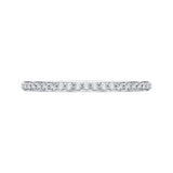 Euro Shank Round Diamond Wedding Band in 14K White Gold