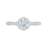 Round Diamond Engagement Ring in 14K White Gold (Semi-Mount)