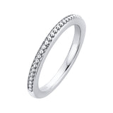 Plain Wedding Band in 14K White Gold