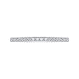 Round Diamond Half-Eternity Wedding Band in 14K White Gold