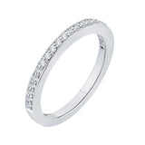 Round Diamond Half-Eternity Wedding Band in 14K White Gold