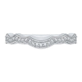 Round Diamond Wedding Band in 14K White Gold